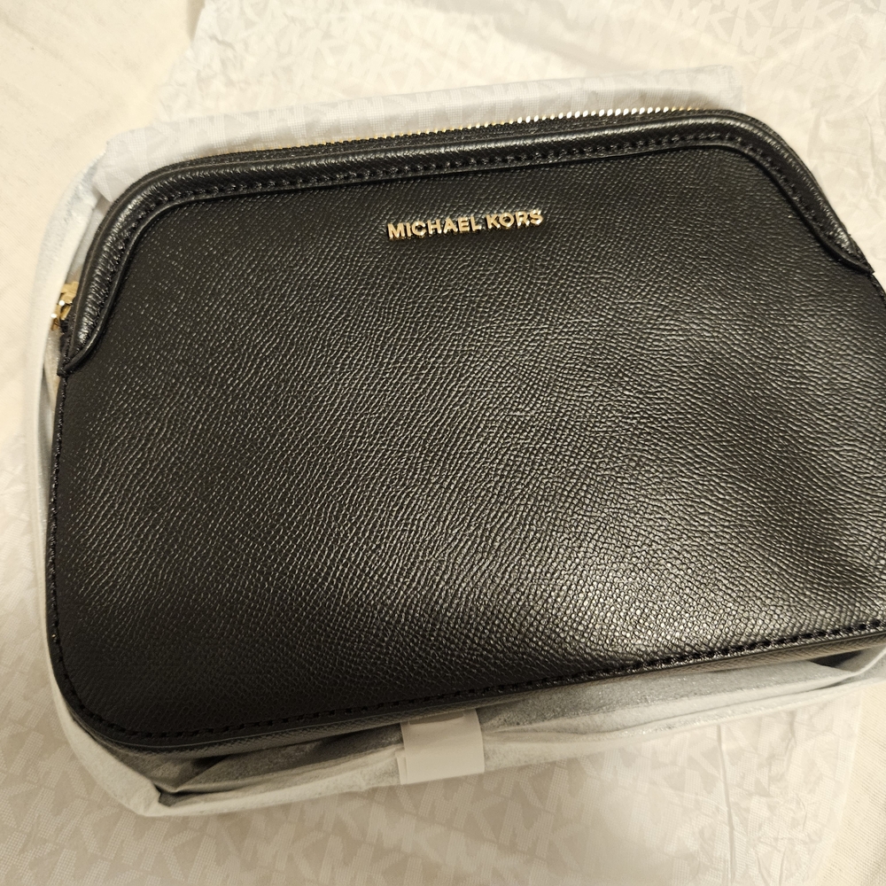 Michael Kors Black Leather Crossbody Bag